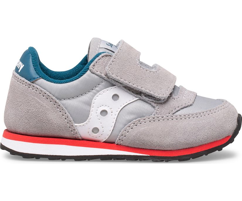 Gyerek Saucony Baby Jazz Hook & Loop Tornacipő Szürke Kék Piros | HU 019QMA